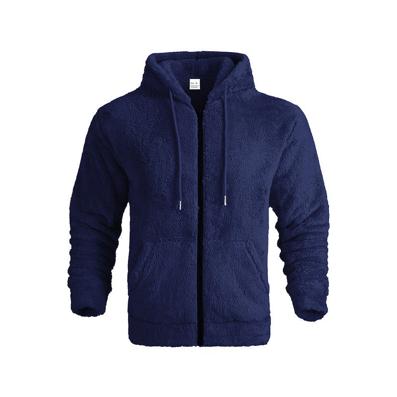 Herren Fleecejacke mit Kapuze und weichem Innensof Aliams