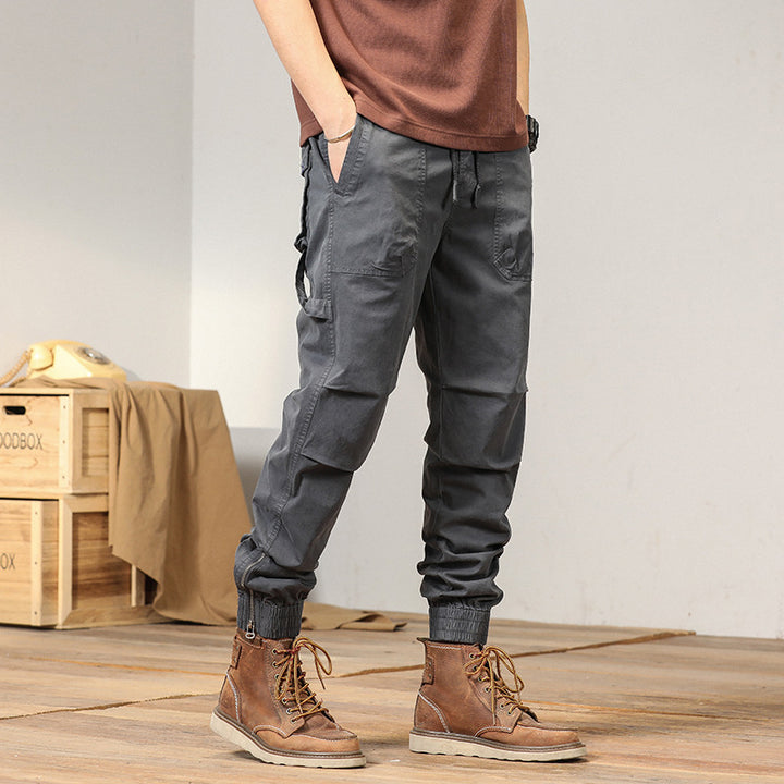 Herren Cargohose mit elastischem Bund und praktischen Mehrzwecktaschen Aliams