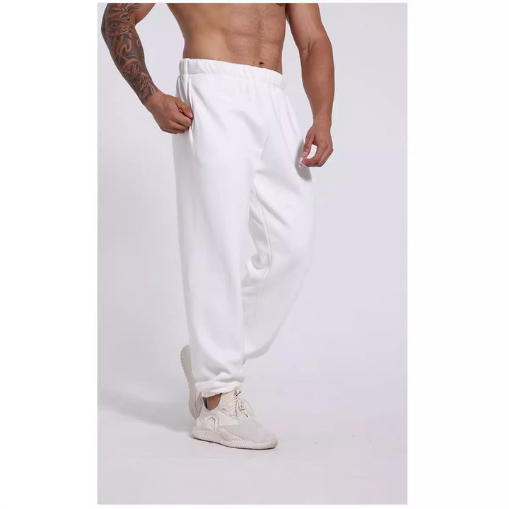 Herren bequeme Jogginghose mit elastischem Bund und seitlichen Eingrifftaschen Aliams