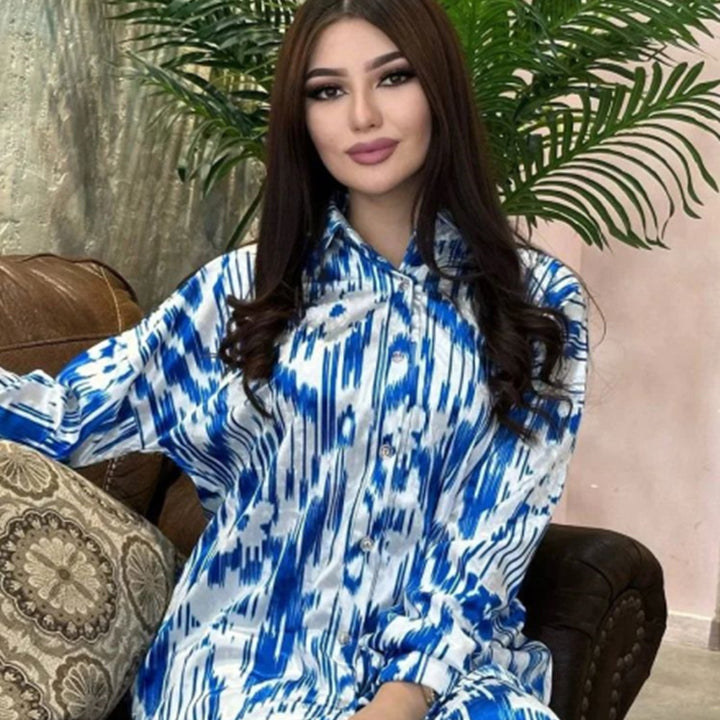 Damen Eleganter und luftiger Kaftan mit floralem Muster Aliams