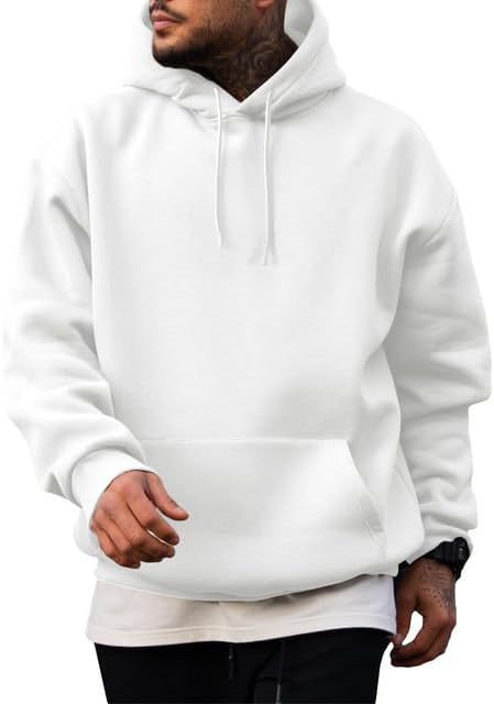 Herren Hoodie mit geräumiger Kapuze und Kängurutasche Aliams