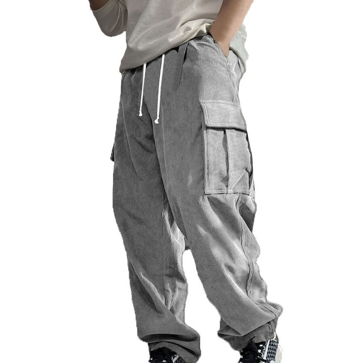 Herren vielseitige Cargo-Hose mit elastischem Bund und praktischen Taschen Aliams
