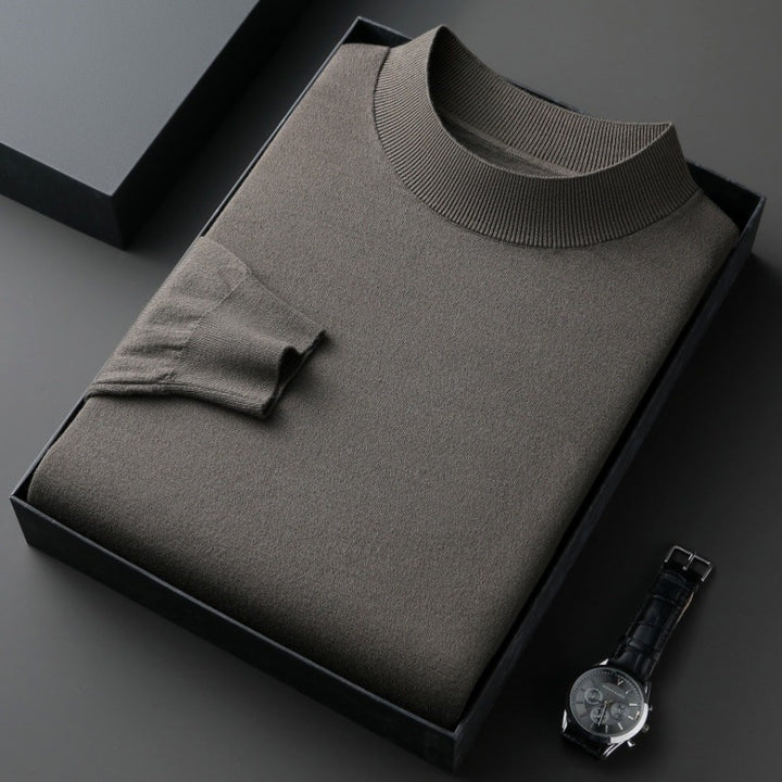 Herren eleganter Rundhalspullover aus feiner Baumwollmischung Aliams