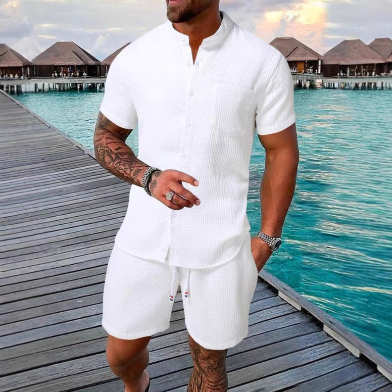 Herren Freizeithemd und Shorts Set Aliams