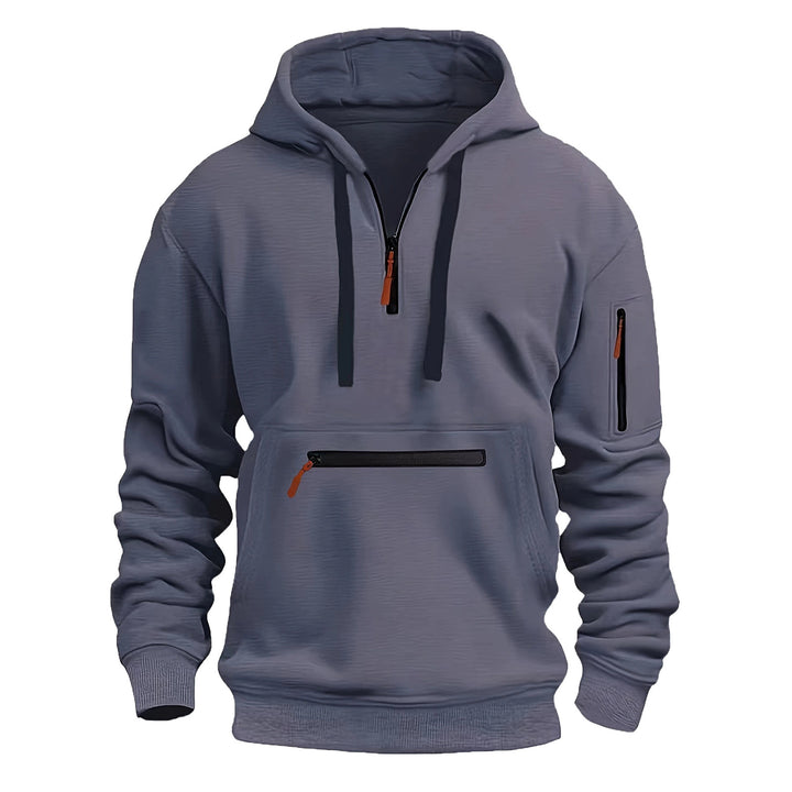 Herren praktischer Zip-Hoodie mit reflektierenden Details und verschiedenen Taschen Aliams
