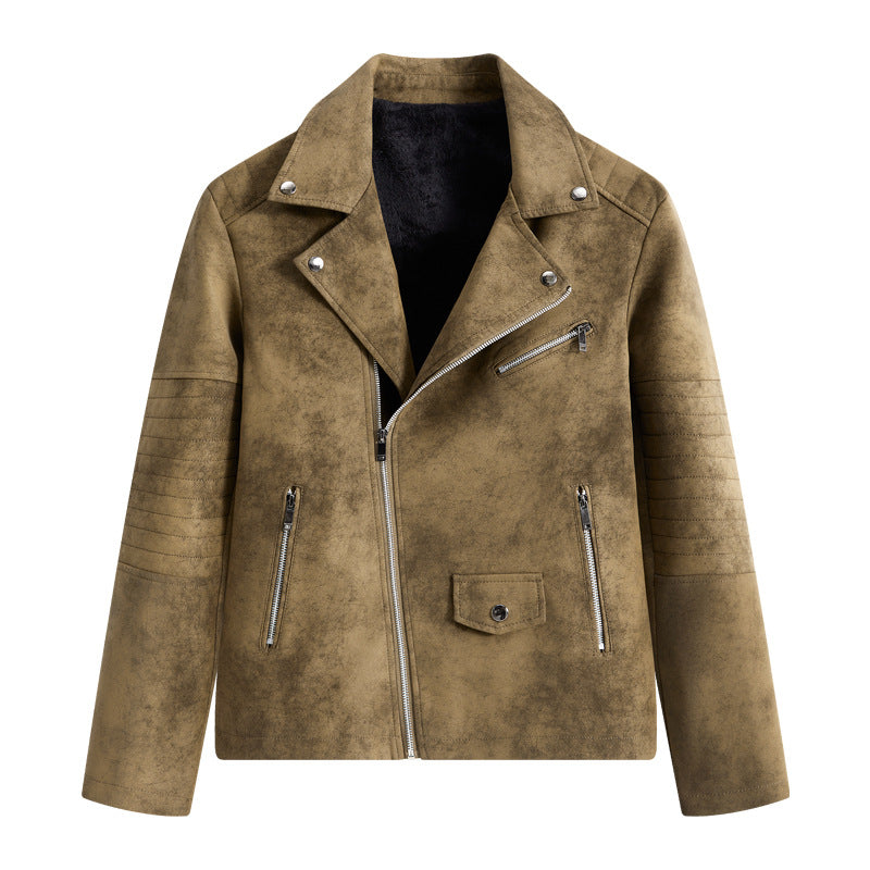 Herren Kunstleder Bikerjacke mit praktischen Reißverschlusstaschen und stylischem Design Aliams