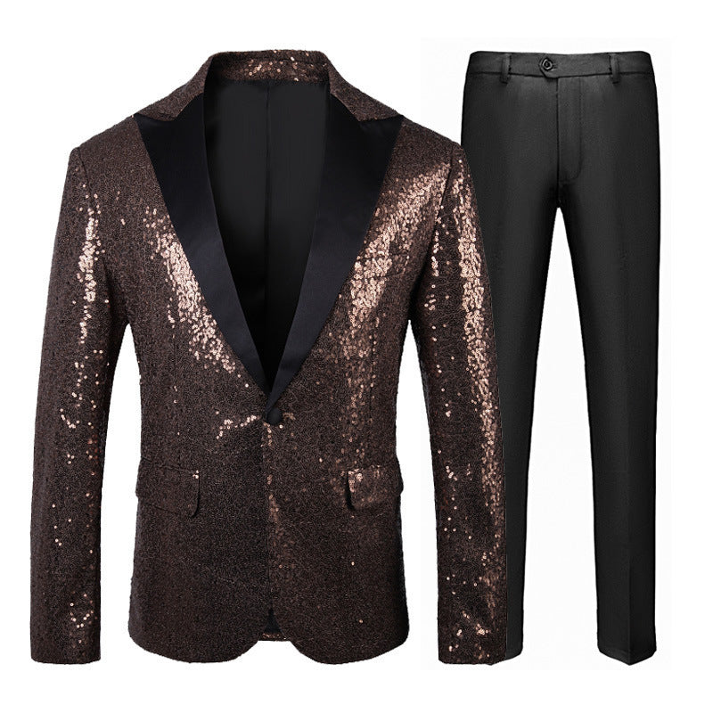 Herren Glitzerndes Smokingset mit elegantem Schnitt Aliams
