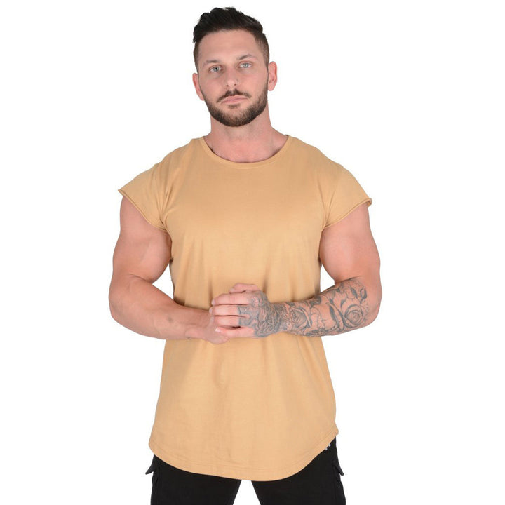 Herren Stylisches Oversized T-Shirt mit abgerundetem Saum und kurzen Ärmeln Aliams