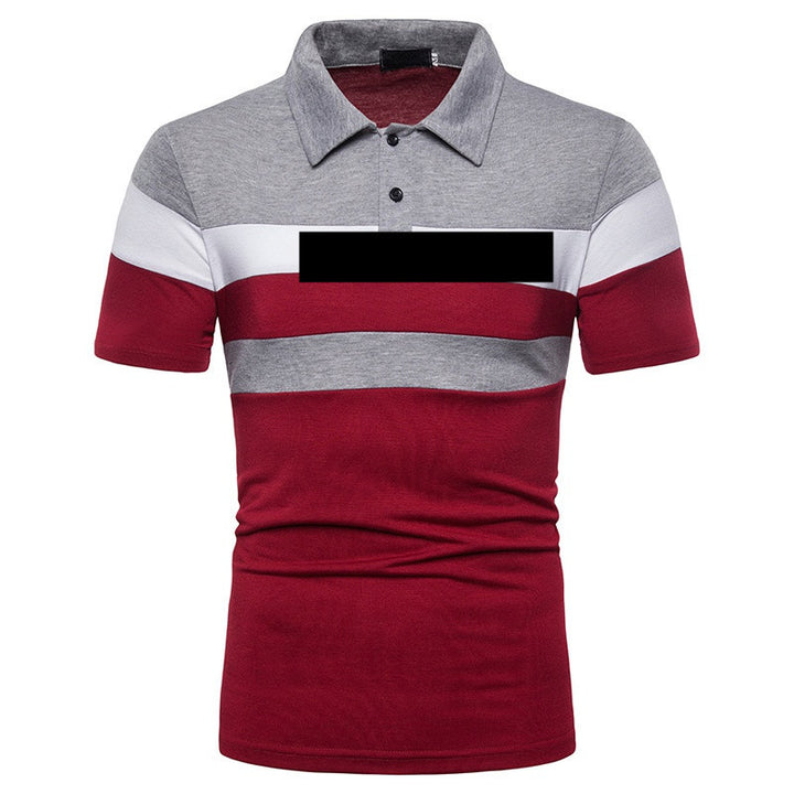 Herren Kurzarm Poloshirt mit modernen Farbstreifen Aliams