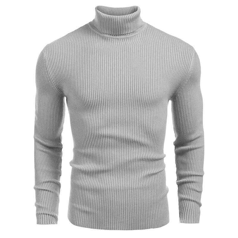 Herren Stehkragenpullover aus feiner Rippstruktur Aliams