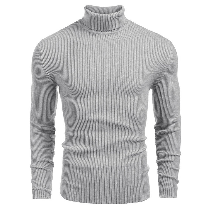 Herren Stehkragenpullover aus feiner Rippstruktur Aliams