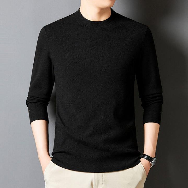 Herren eleganter Rundhalspullover aus hochwertiger Baumwollmischung Aliams