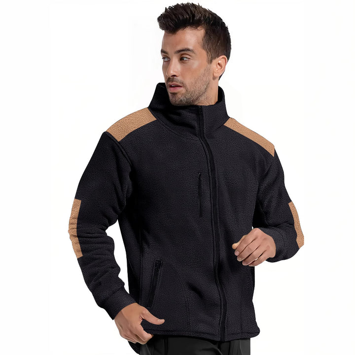 Herren fleecegefütterte Jacke mit modernem Reißverschluss und praktischen Taschen Aliams
