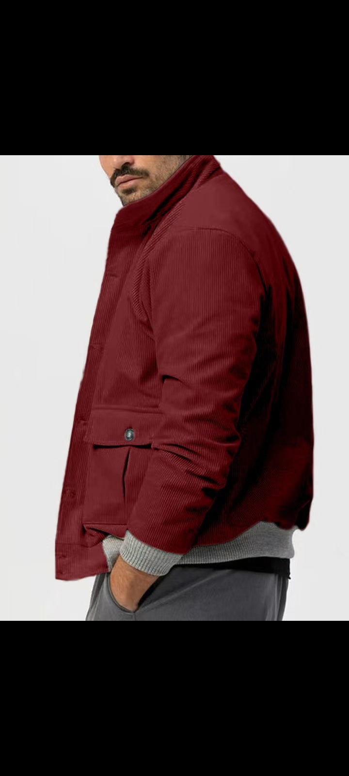 Herren Cordjacke mit lässigem Schnitt und praktischen Taschen Aliams