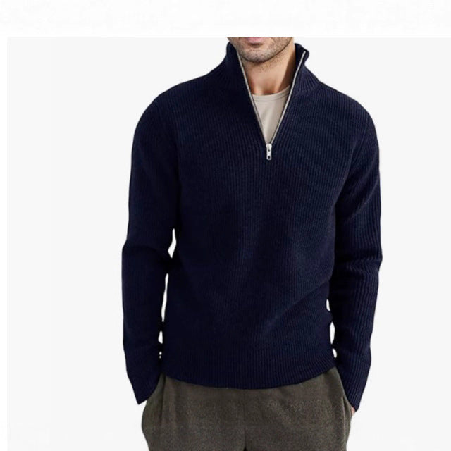 Herren Strickpullover mit Stehkragen Aliams