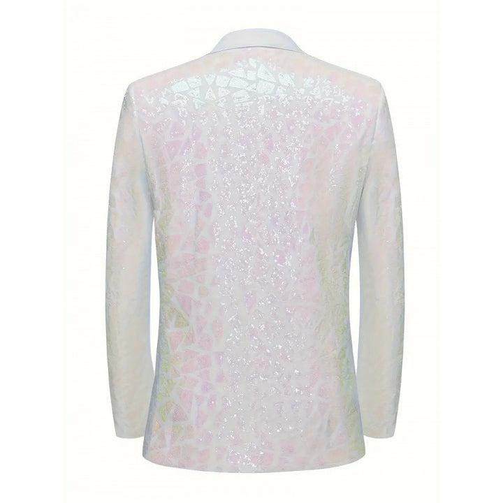 Herren Glamouröser Pailletten-Blazer mit hochwertigem Satin-Finish Aliams