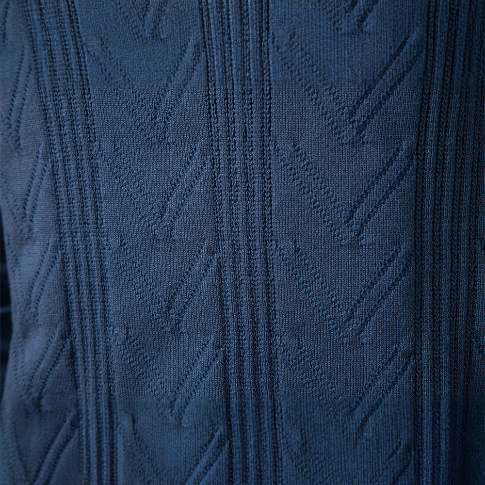 Herren Pullover mit V-Ausschnitt und strukturiertem Design Aliams
