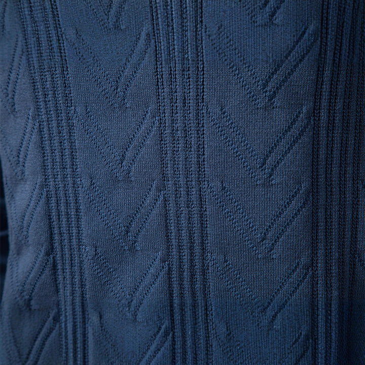 Herren Pullover mit V-Ausschnitt und strukturiertem Design Aliams