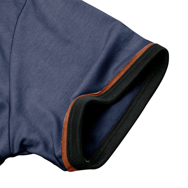 Herren Kurzarm-Henley-Shirt mit strukturiertem Kragen Aliams