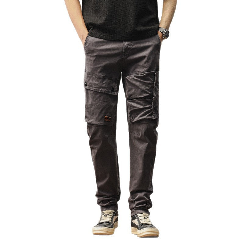 Herren robuste Cargo-Hose mit elastischem Bund und multifunktionalen Taschen Aliams