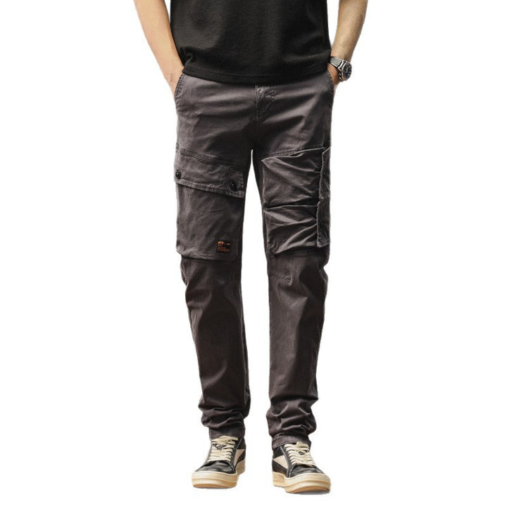Herren robuste Cargo-Hose mit elastischem Bund und multifunktionalen Taschen Aliams