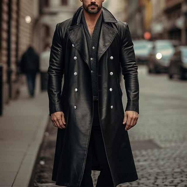 Herren eleganter übergroßer Trenchcoat aus hochwertigem Material Aliams