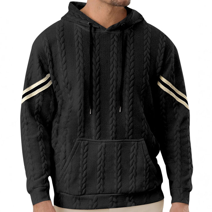 Herren Kapuzenpullover mit strukturiertem Design und kontrastierenden Akzenten Aliams