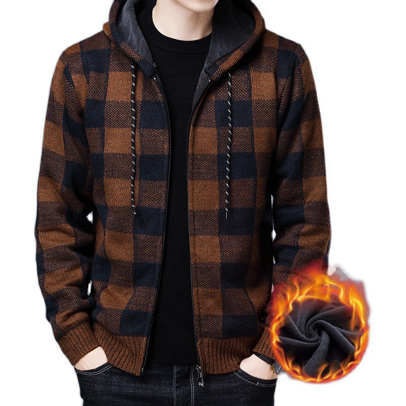 Herren gemütlicher Sweatshirtjacke mit Wollmix Aliams