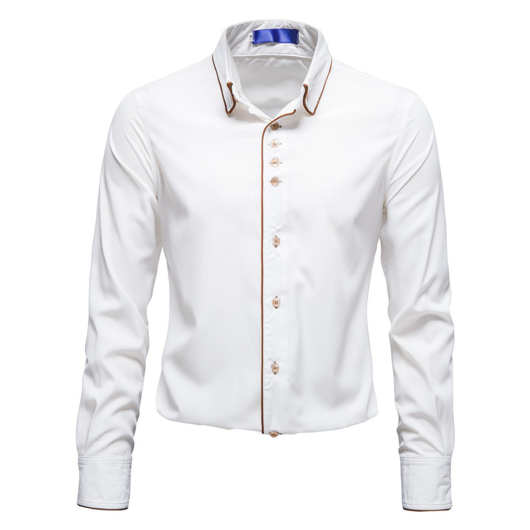 Herren Elegantes Hemd mit kontrastierenden Akzenten Aliams