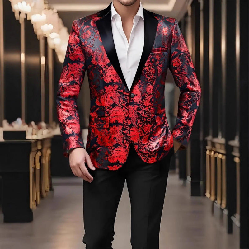 Herren Edler Smoking-Blazer mit floralem Design Aliams