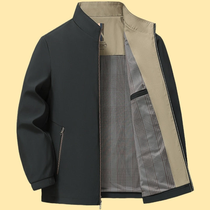 Herren elegante Freizeitjacke mit Stehkragen Aliams