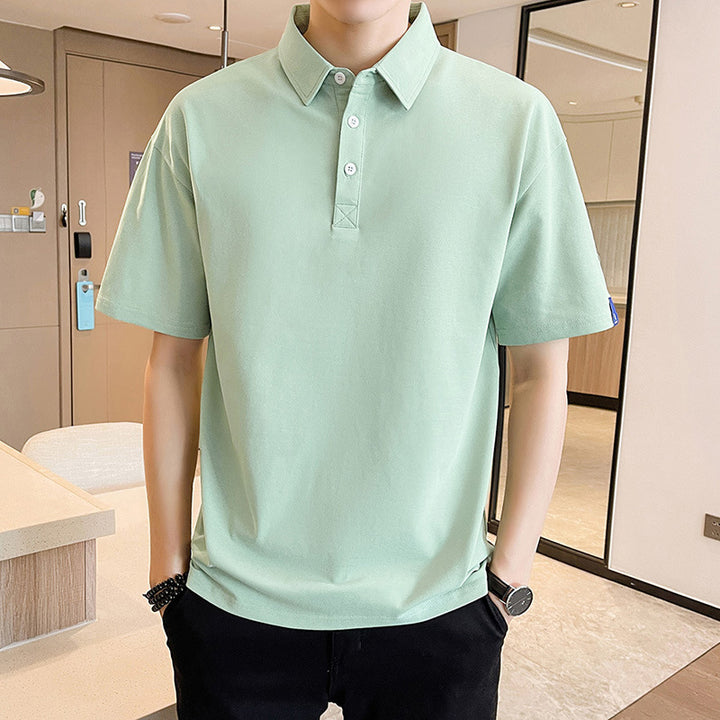 Herren atmungsaktives Poloshirt mit knopfverzierten Details Aliams