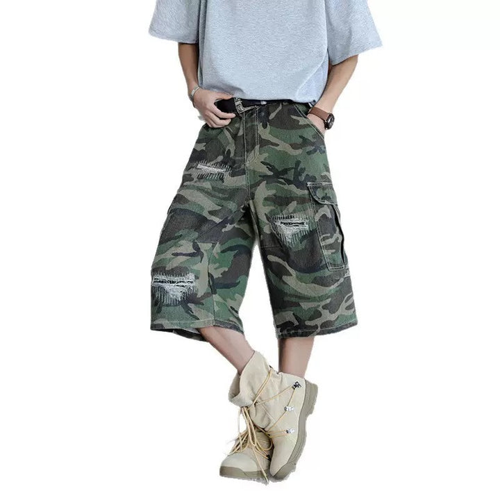 Herren Cargo-Shorts mit robustem Camouflage-Design und vielseitigen Taschen Aliams