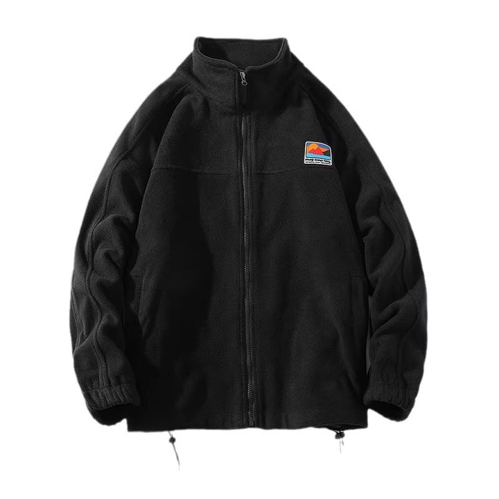 Herren Fleecejacke mit hohem Kragen und praktischen Taschen Aliams