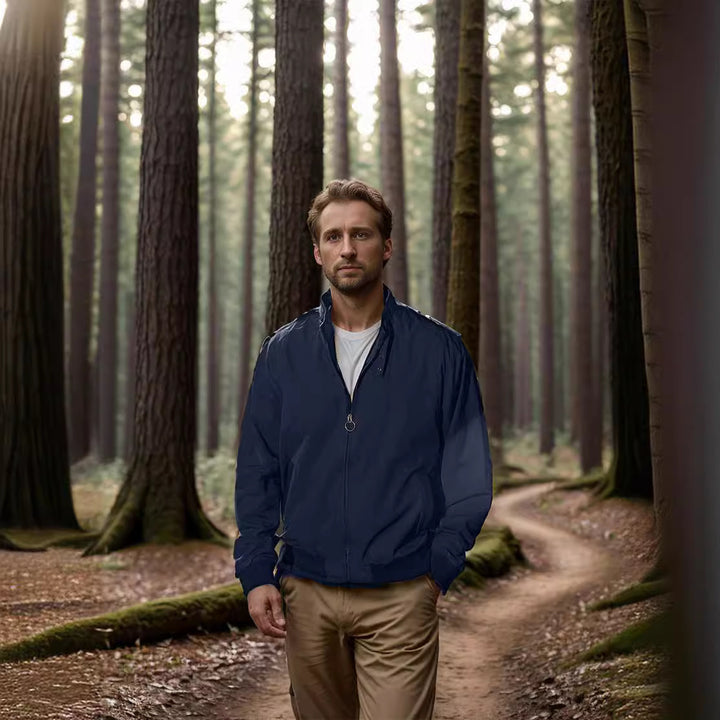 Herren vielseitige Übergangsjacke mit praktischen Taschen und modernem Stehkragen Aliams