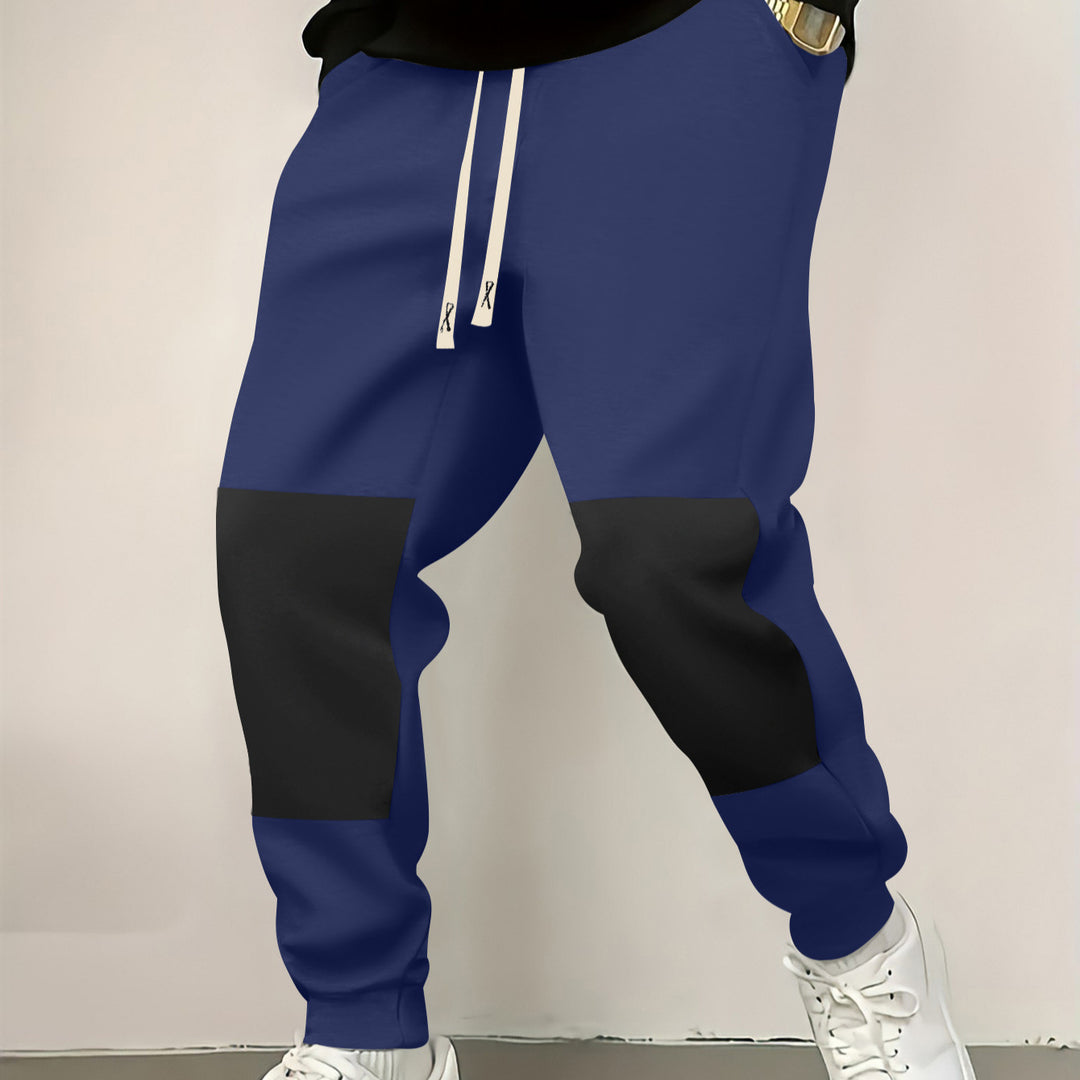 Herren elegante Sporthose mit modernen Farbblockelementen Aliams