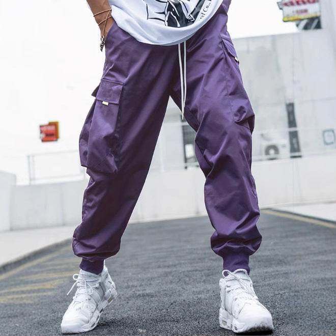 Herren Sportliche Cargo-Hose mit elastischem Bund und vielseitigen Taschen Aliams