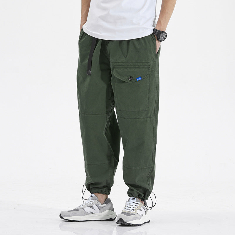 Herren bequeme Cargo-Hose mit vielen Taschen und elastischem Bund Aliams