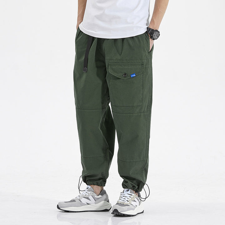 Herren bequeme Cargo-Hose mit vielen Taschen und elastischem Bund Aliams