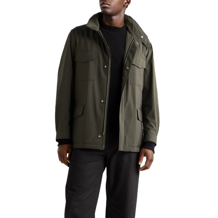 Herren vielseitige Utility-Jacke mit hohen Kragen und praktischen Taschen Aliams