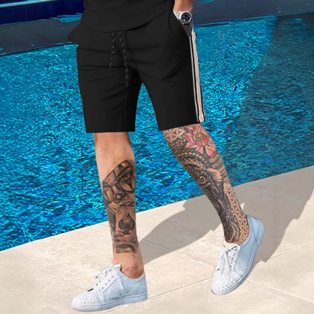 Herren Sportliche Shorts mit seitlichen Streifen Aliams