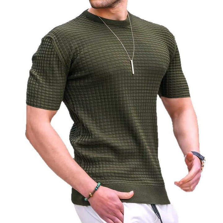 Herren Sportliches Kurzarmshirt mit strukturiertem Design Aliams