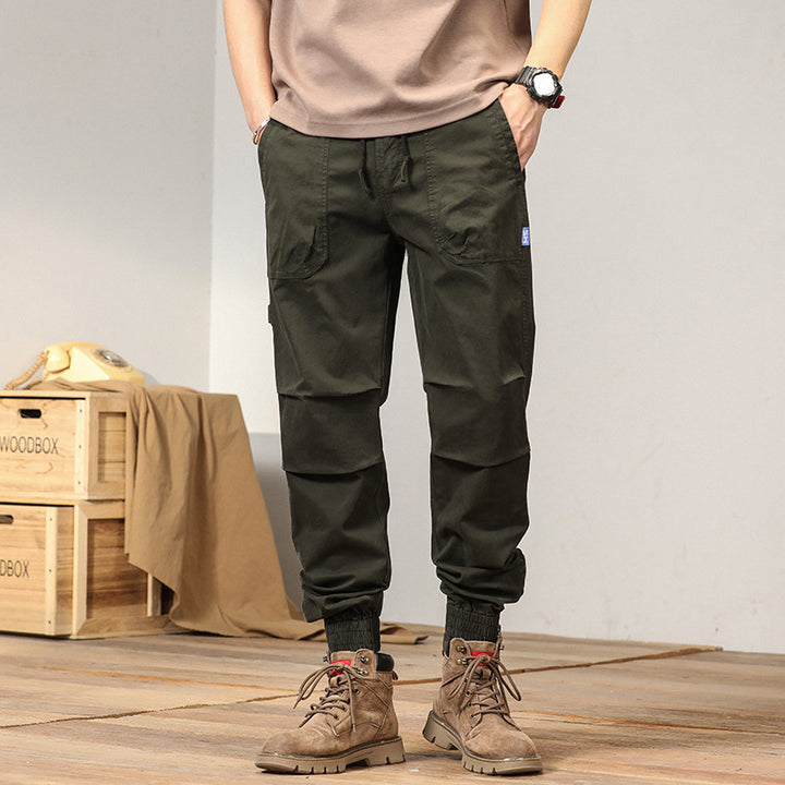 Herren Cargohose mit elastischem Bund und praktischen Mehrzwecktaschen Aliams