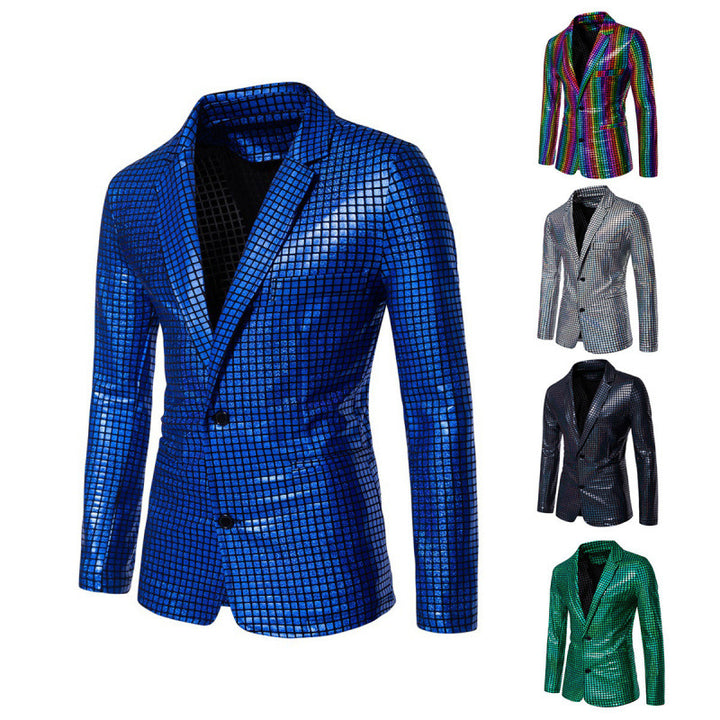 Herren Glamouröse Glassteine Smokingjacke Aliams