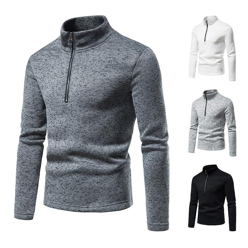 Herren Sportlicher Pullover mit modernem Stehkragen und praktischen Reißverschlussdetails Aliams