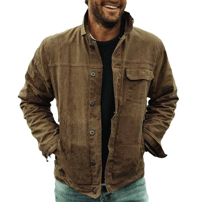 Herren wasserabweisende Casual-Jacke mit praktischen Brusttaschen Aliams