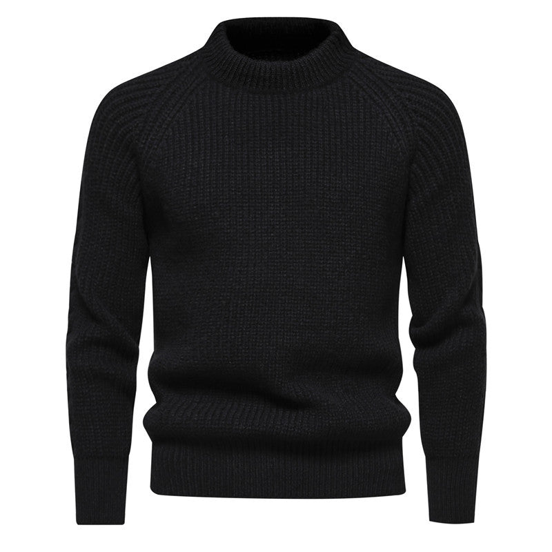 Herren Grobstrickpullover mit hohem Kragen und zeitlosem Design Aliams