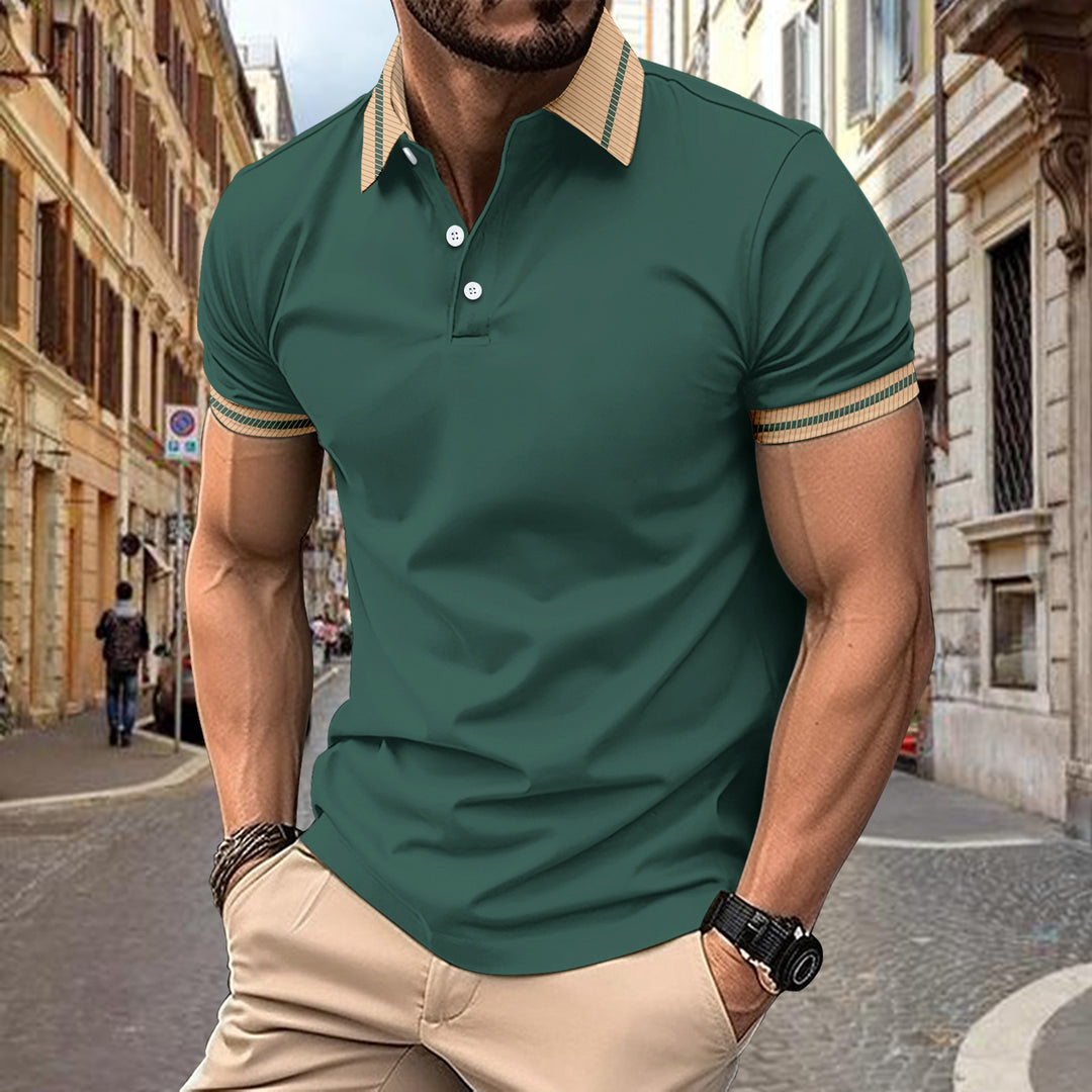 Stylisches Performance-Polo für Herren mit kontrastierenden Kragen Aliams