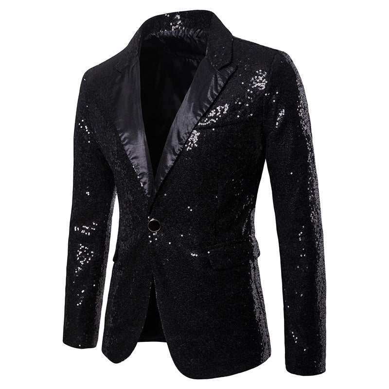 Herren Funktionsblazer mit Pailletten und klassischem Revers Aliams