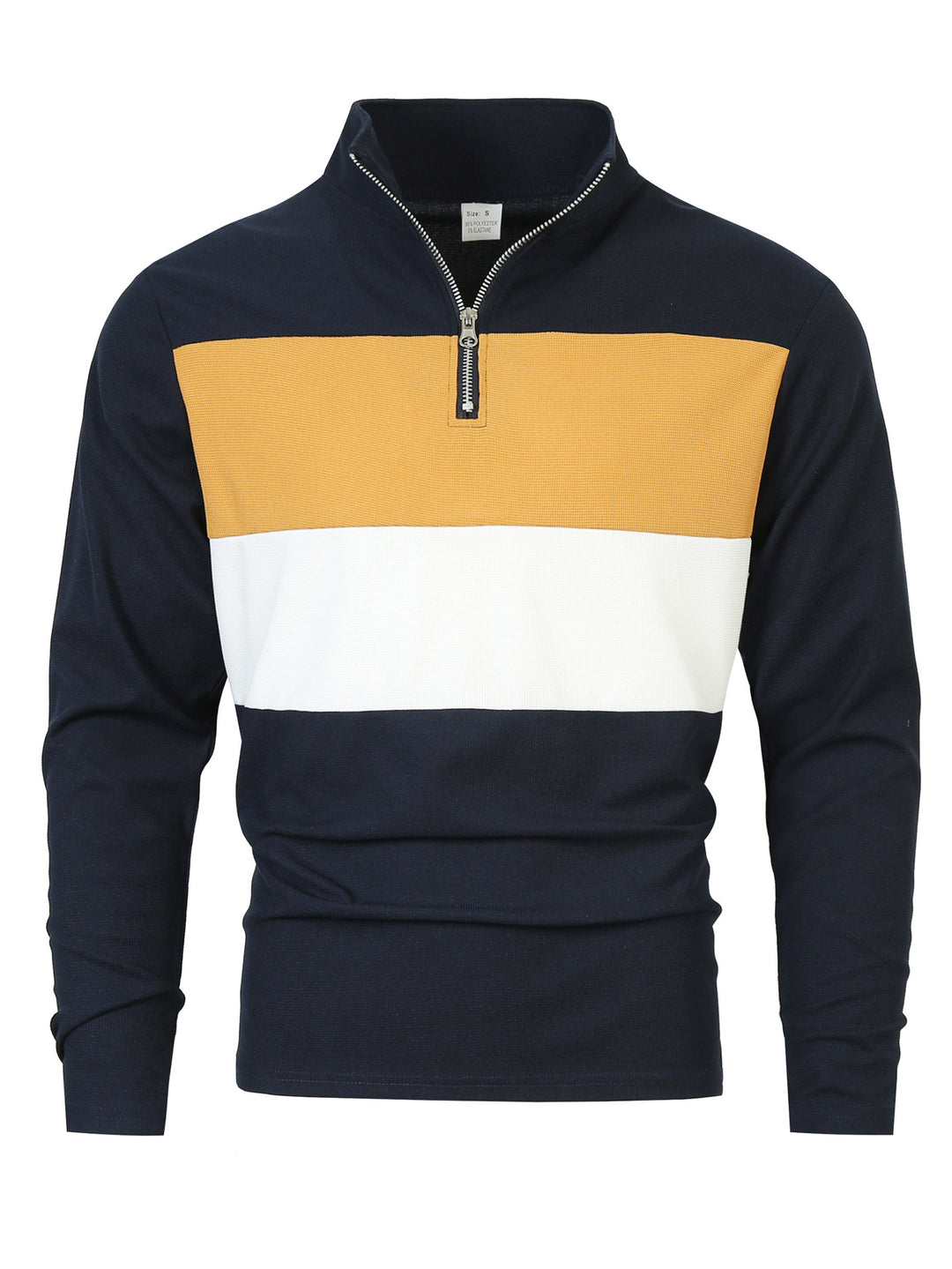 Herren Sportpullover mit modernem Stehkragen und Reißverschluss Aliams